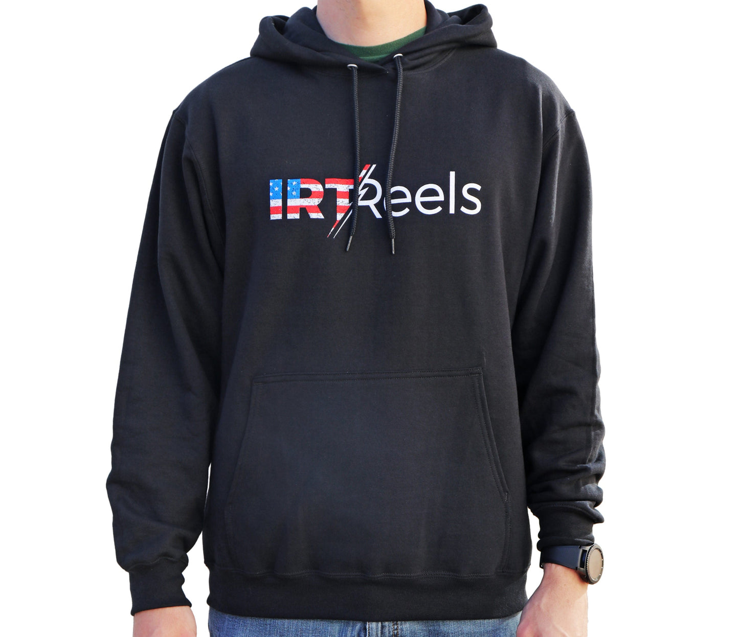 Stars and Stripes Black Hoodie - X-Large