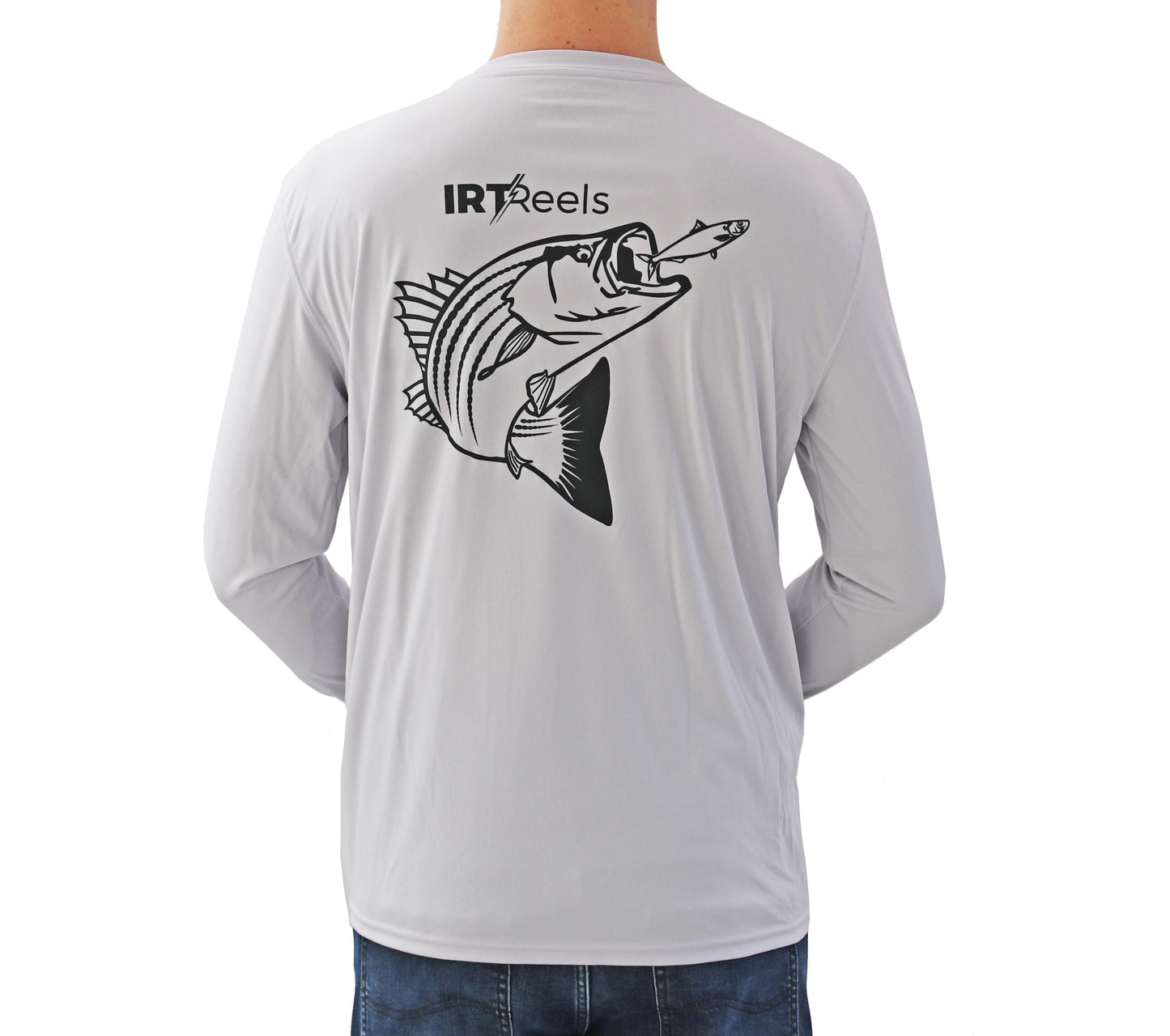 Feeding Striper Long Sleeve Performance Tee - Small