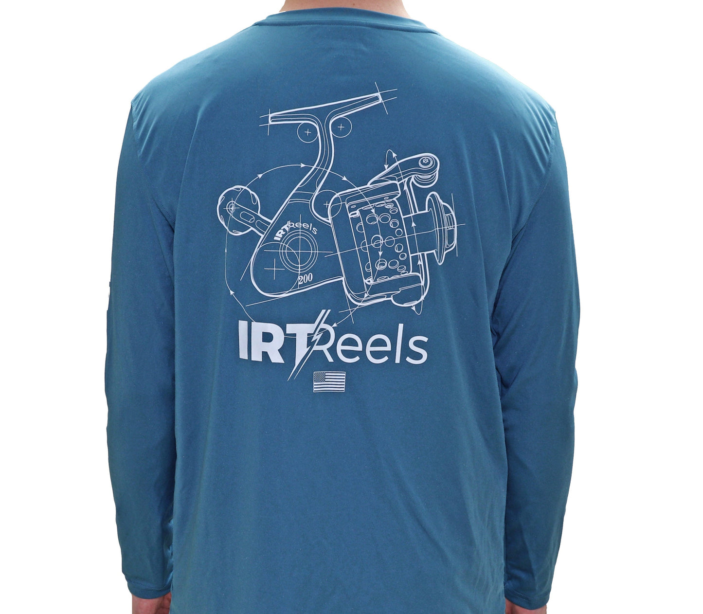"Anatomy of a Reel" Long Sleeve Performance tee - Large