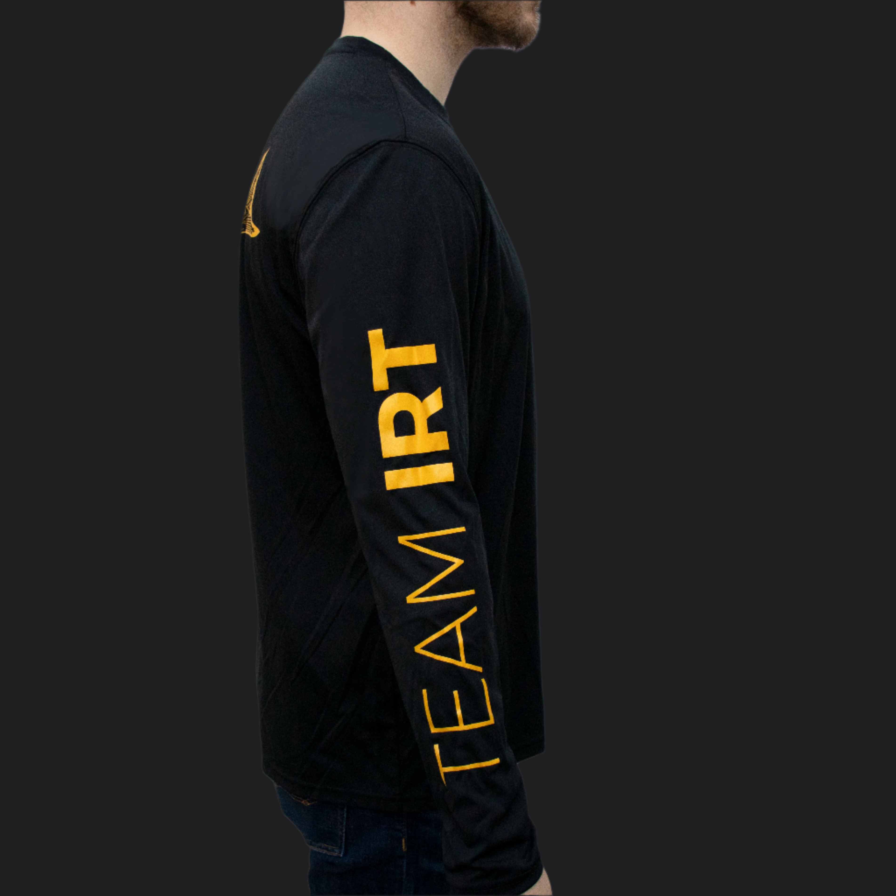 "Team IRT" Long Sleeve Performance Tee - Black