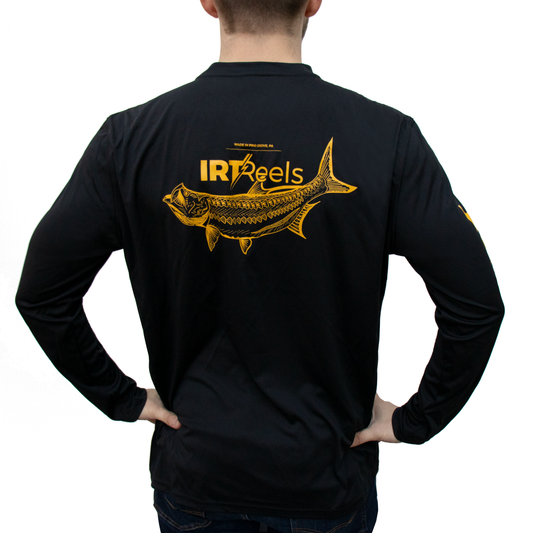 "Team IRT" Long Sleeve Performance Tee - Black - Medium