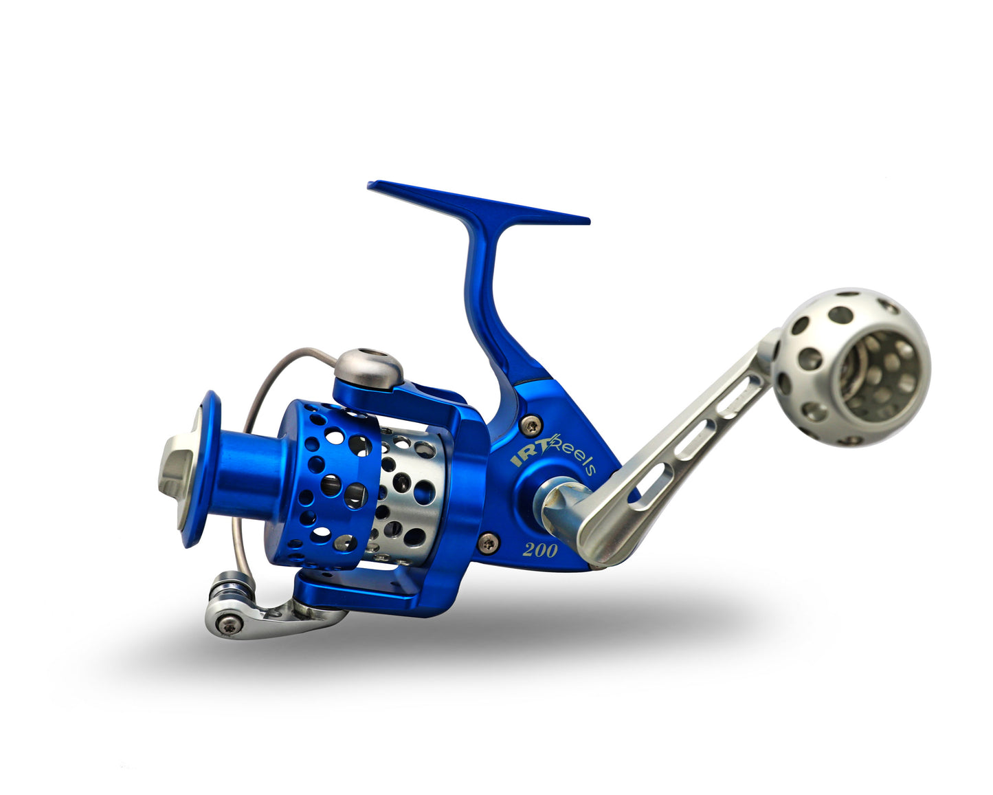 IRT 200 Reel Silver and Blue - Left Side