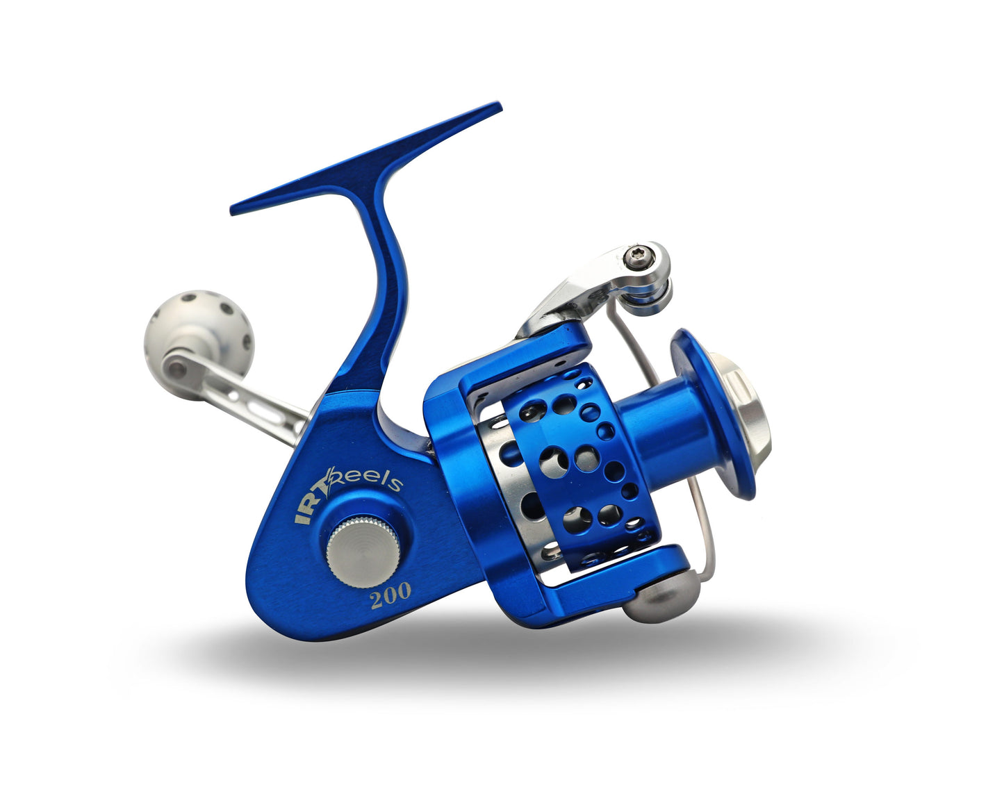 IRT 200 Reel - Silver and Blue - Right Side