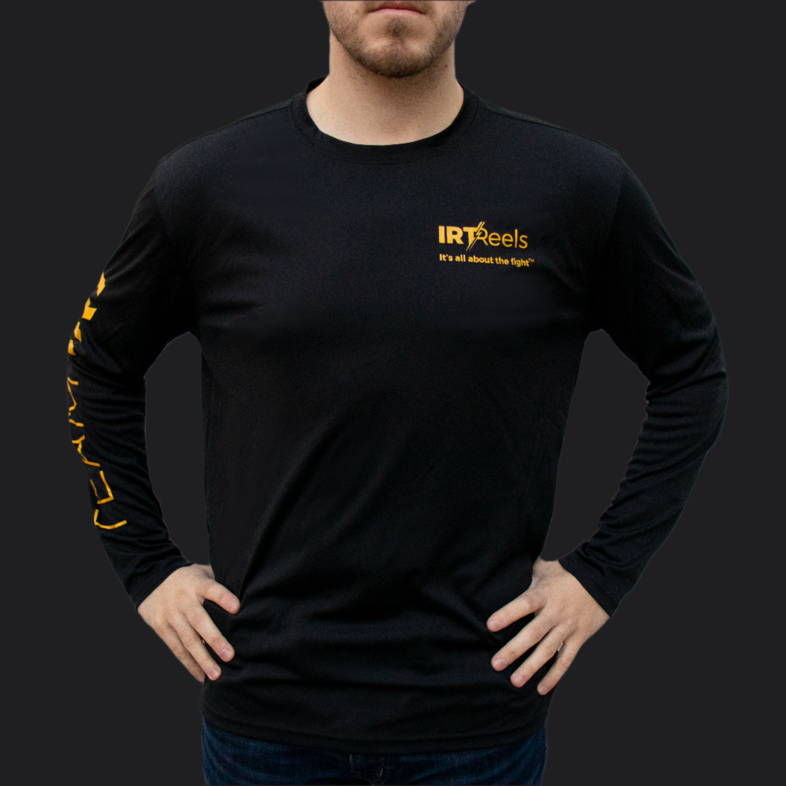 "Team IRT" Long Sleeve Performance Tee - Black