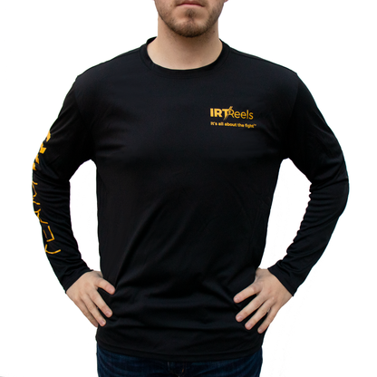 "Team IRT" Long Sleeve Performance Tee - Black