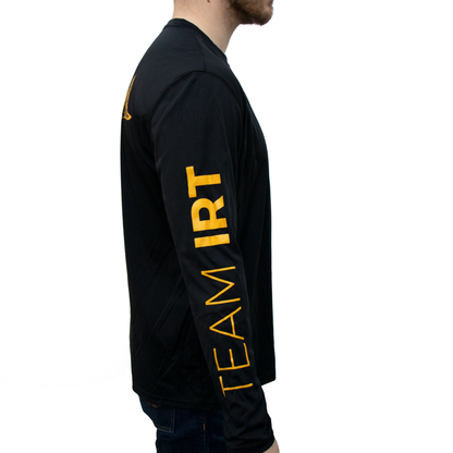 "Team IRT" Long Sleeve Performance Tee - Black